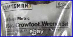 CRAFTSMAN Crowfoot Wrench Sets Metric / Standard Made in USA