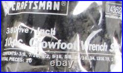 CRAFTSMAN Crowfoot Wrench Sets Metric / Standard Made in USA