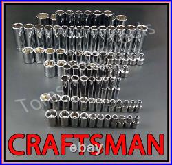 CRAFTSMAN HAND TOOLS 92pc 1/4 3/8 1/2 SAE METRIC MM Ratchet Wrench Socket Set CRAFTSMAN HAND TOOLS 92pc 1/4 3/8 1/2 SAE METRIC MM Ratchet Wrench Socket Set