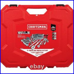 CRAFTSMAN Mechanics Tool Set 105 Pcs, Standard (SAE) and Metric with Case, 1/4 CRAFTSMAN Mechanics Tool Set 105 Pcs, Standard (SAE) and Metric with Case, 1/4