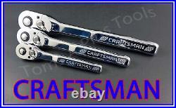 CRAFTSMAN TOOLS 110pc 1/4 3/8 1/2 SAE METRIC MM with 3pc ratchet wrench socket set
