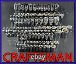 CRAFTSMAN TOOLS 136pc 1/4 3/8 1/2 Short Deep SAE METRIC MM Ratchet Socket Set
