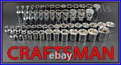 CRAFTSMAN TOOLS 56pc Short & Deep 3/8 SAE METRIC 6pt ratchet wrench socket set