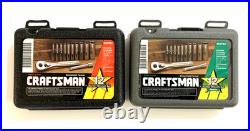 CRAFTSMAN Tools USA 34781 SAE 34782 Metric 12pc 1/4 Dr. Socket Ratchet Sets NEW