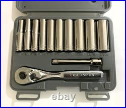 CRAFTSMAN Tools USA 34781 SAE 34782 Metric 12pc 1/4 Dr. Socket Ratchet Sets NEW