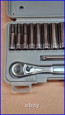 CRAFTSMAN USA #34781 SAE & #34782 METRIC 12 Pc 1/4 DRIVE 6PT DEEP SOCKET SETS