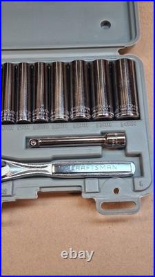 CRAFTSMAN USA #34781 SAE & #34782 METRIC 12 Pc 1/4 DRIVE 6PT DEEP SOCKET SETS