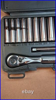 CRAFTSMAN USA #34781 SAE & #34782 METRIC 12 Pc 1/4 DRIVE 6PT DEEP SOCKET SETS