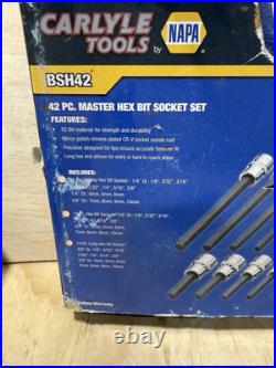 Carlyle Tools 42pc Master Hex Bit Socket Set 1/4 & 3/8 Drive BSH42 NEW