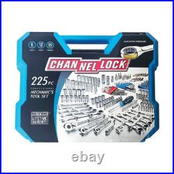 Channellock 225-Pc Professional Mechanic Tool Set SAE Metric 1/4 3/8 1/2 Dr New