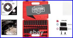 Complete 3/8 Drive 42-Piece Impact Socket Set with Case SAE & Metric Sizes