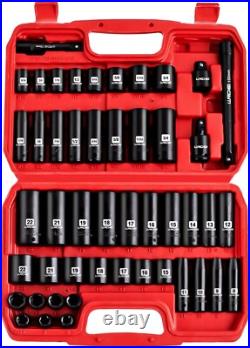 Complete 3/8 Drive Socket Set, 48 Pieces SAE & Metric with Complete 3/8 Drive Socket Set, 48 Pieces SAE & Metric with