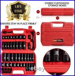 Complete 3/8 Drive Socket Set, 48 Pieces SAE & Metric with Complete 3/8 Drive Socket Set, 48 Pieces SAE & Metric with