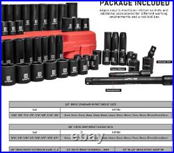 Complete 3/8 Drive Socket Set, 48 Pieces SAE & Metric with Complete 3/8 Drive Socket Set, 48 Pieces SAE & Metric with
