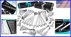 Complete 52-Piece SAE & Metric Wrench Set with Stubby Wrenches Polished Finish Complete 52-Piece SAE & Metric Wrench Set with Stubby Wrenches Polished Finish