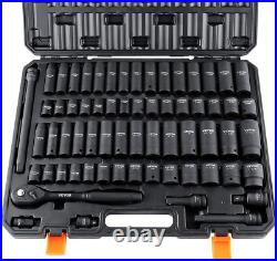 Complete Impact Socket Set 1/2 Drive, SAE & Metric for Versatile Auto Repairs Complete Impact Socket Set 1/2 Drive, SAE & Metric for Versatile Auto Repairs