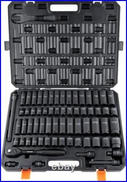 Complete Impact Socket Set 1/2 Drive, SAE & Metric for Versatile Auto Repairs Complete Impact Socket Set 1/2 Drive, SAE & Metric for Versatile Auto Repairs