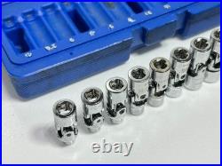Cornwell Tools CBPU1MT 12pc 1/4 Drive Metric Universal Swivel Wobble Socket Set