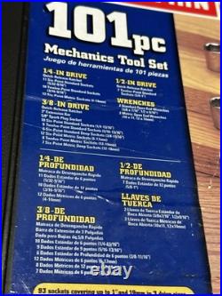 Craftsman 101pc Metric & SAE Socket Set 1/4 3/8 1/2 Drive 33101 USA Open box
