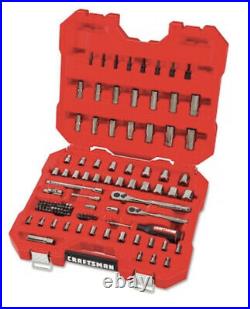 Craftsman 105pc SAE/Metric 6pt. 1/4-3/8 Polished Chrome Mechanics Tool SetNEW