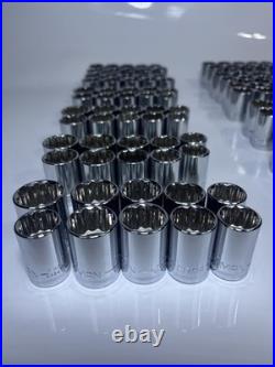 Craftsman 120pc 1/2 Drive Socket Lot SAE Metric 12 Point Chrome New No Box
