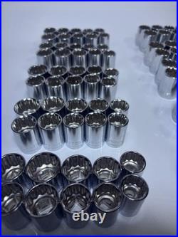 Craftsman 120pc 1/2 Drive Socket Lot SAE Metric 12 Point Chrome New No Box