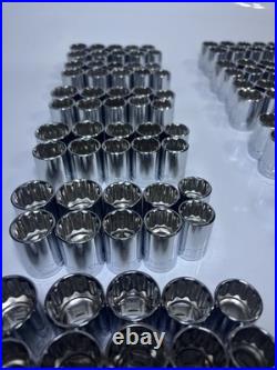 Craftsman 120pc 1/2 Drive Socket Lot SAE Metric 12 Point Chrome New No Box