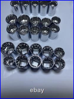 Craftsman 120pc 1/2 Drive Socket Lot SAE Metric 12 Point Chrome New No Box