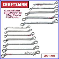 Craftsman 12 pc Deep Offset Box End Wrench Set SAE Metric