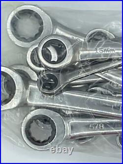 Craftsman 14pc SAE / Metric Ratcheting Combination Wrench set NOS Craftsman 14pc SAE / Metric Ratcheting Combination Wrench set NOS
