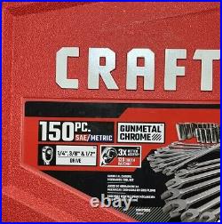 Craftsman 150 pc Gun Metal Chrome Set SAE/Metric CMMT12035 Missing 5 Pieces