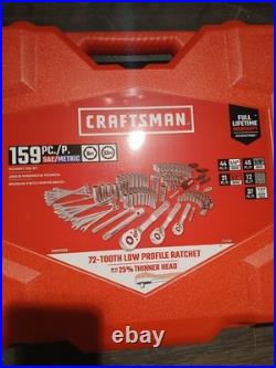 Craftsman 159-Piece Standard SAE & Metric Chrome Mechanics Tool Set + Hard Case