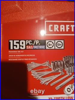 Craftsman 159-Piece Standard SAE & Metric Chrome Mechanics Tool Set + Hard Case