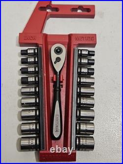 Craftsman 19 Pc SAE Metric 1/4 Drive Universal Socket Wrench Set 32825
