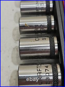 Craftsman 19 Pc SAE Metric 1/4 Drive Universal Socket Wrench Set 32825