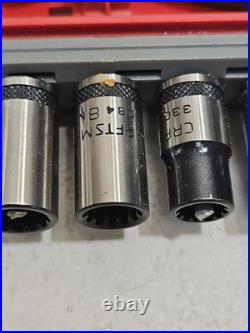 Craftsman 19 Pc SAE Metric 1/4 Drive Universal Socket Wrench Set 32825