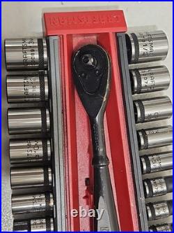 Craftsman 19 Pc SAE Metric 1/4 Drive Universal Socket Wrench Set 32825