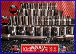 Craftsman 1/2 Drive 35pc Socket Set SAE & MM, 12-pt, GREAT SET, USA