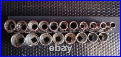 Craftsman 1/2 Drive 35pc Socket Set SAE & MM, 12-pt, GREAT SET, USA