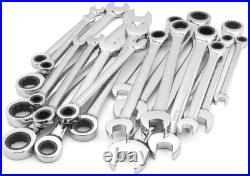 Craftsman 20 Pc Combination Ratcheting Wrench Set Metric MM & Standard SAE Craftsman 20 Pc Combination Ratcheting Wrench Set Metric MM & Standard SAE