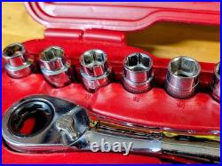 Craftsman 20 Pc Max Axess Pass-Thru Socket Set Ratchet SAE Metric 29308 3/8 Case