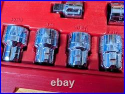 Craftsman 20 Pc Max Axess Pass-Thru Socket Set Ratchet SAE Metric 29308 3/8 Case