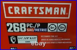 Craftsman 268 Piece Mechanic's Tool Set 1/4 3/8 1/2 Drive Metric & SAE NEW