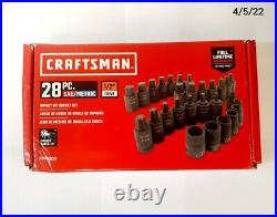 Craftsman 28-pc Standard (sae) & Metric Socket Set (tdw018352)