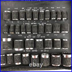 Craftsman 33853 1/4 & 3/8 Drive 51 Pc Metric & SAE Vintage Socket Set USA Made
