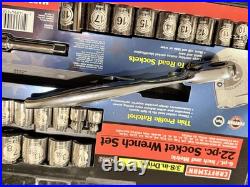 Craftsman 3/8 Dr. SAE MM Ratchet Socket Wrench Set USA 22Pc. 6 Point 45882 (NOS)