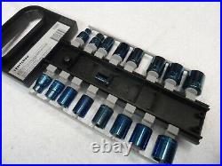 Craftsman 3/8 Drive Socket Ratchet Wrench Set Titanium Blue USA NOS 6pt 34859
