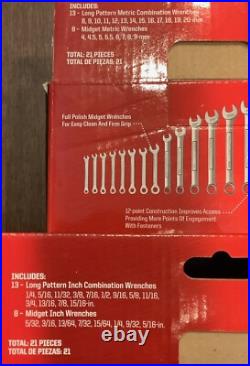 Craftsman 42 PC Metric SAE Standard Combination Wrench Sets 23048 & 23342 NEW