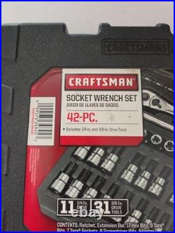 Craftsman 42pc Socket Wrench Bit Driver Set Torx Hex Flat Metric #34845