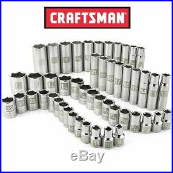 Craftsman 49 Piece 6 pt 1/2 Inch Drive Standard Deep Socket Set SAE Metric